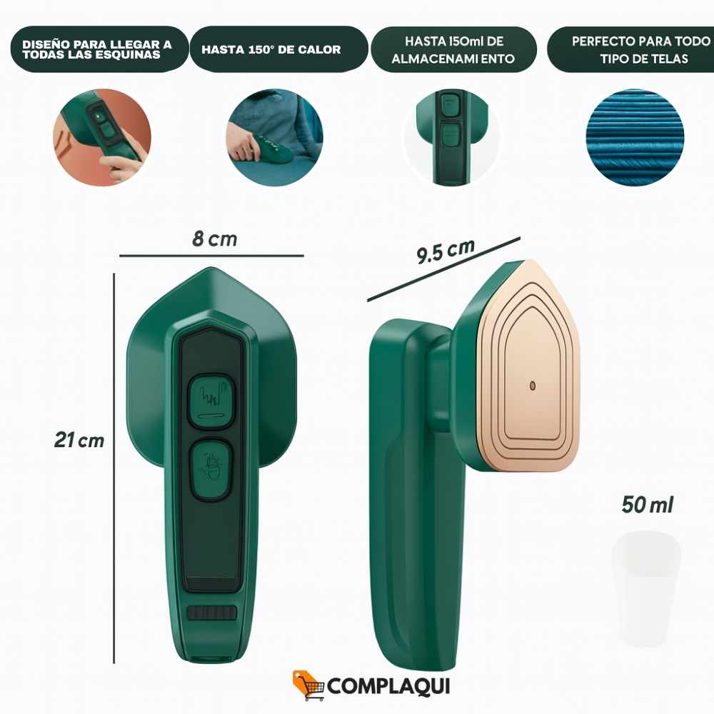 MINI PLANCHA A VAPOR PORTÁTIL VIAJERA