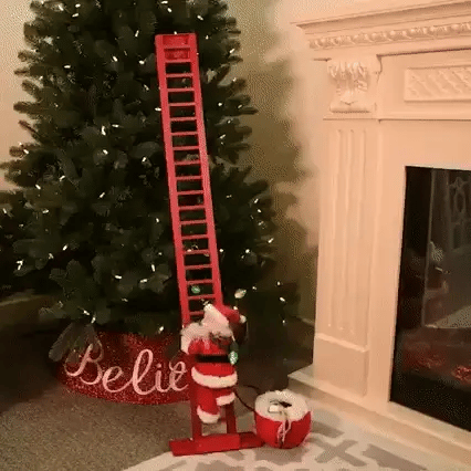 PAPÁ NOEL ESCALADOR SUBE Y BAJA ESCALERAS + SONIDO