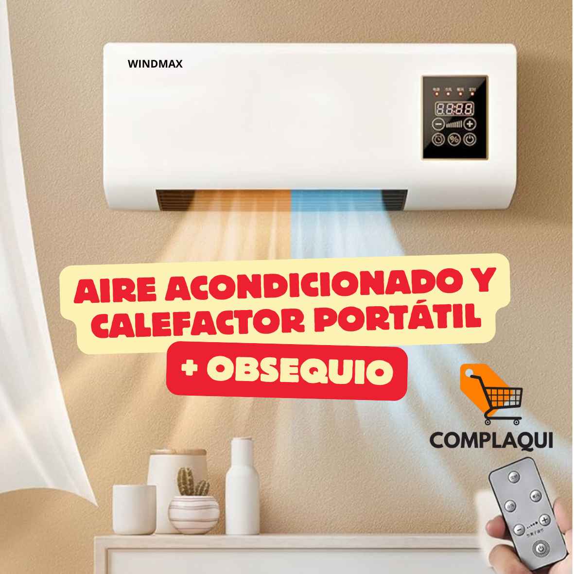 WINDMAX® - AIRE ACONDICIONADO PORTÁTIL (AHORRO DE ENERGÍA GARANTIZADO) + OBSEQUIO