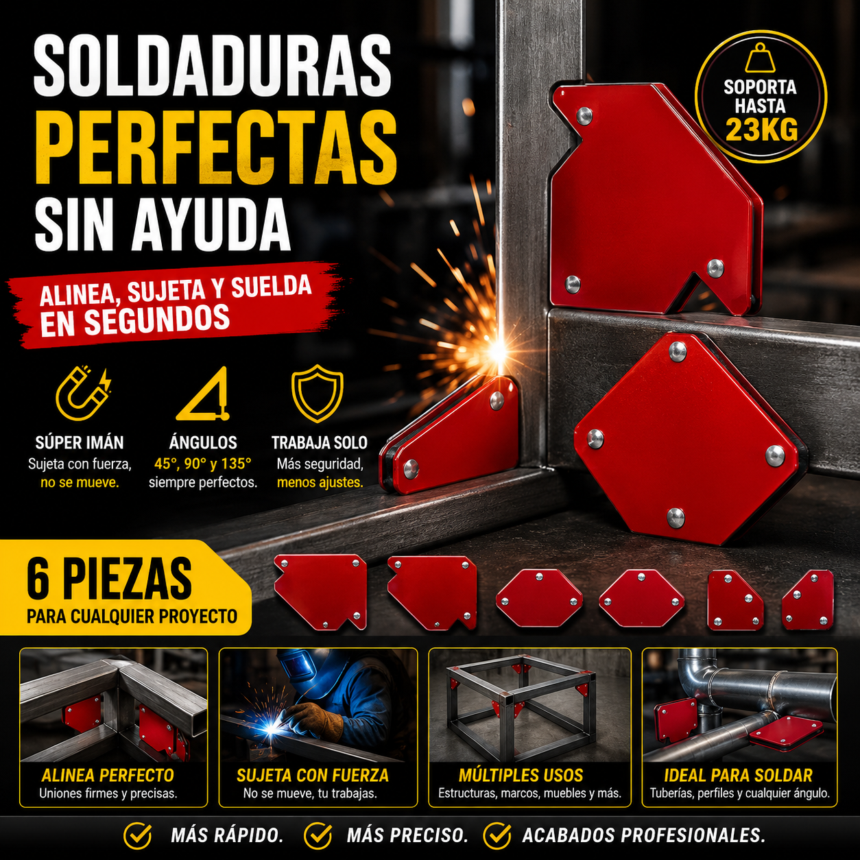 KIT ESCUADRAS MAGNETICAS X6