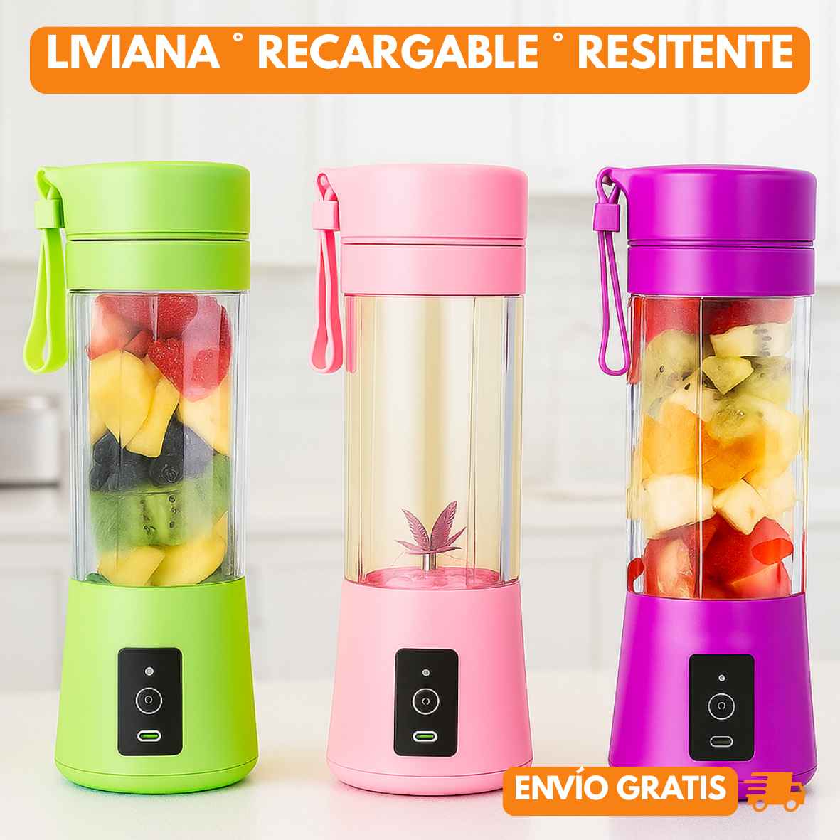 LICUADORA PORTÁTIL RECARGABLE
