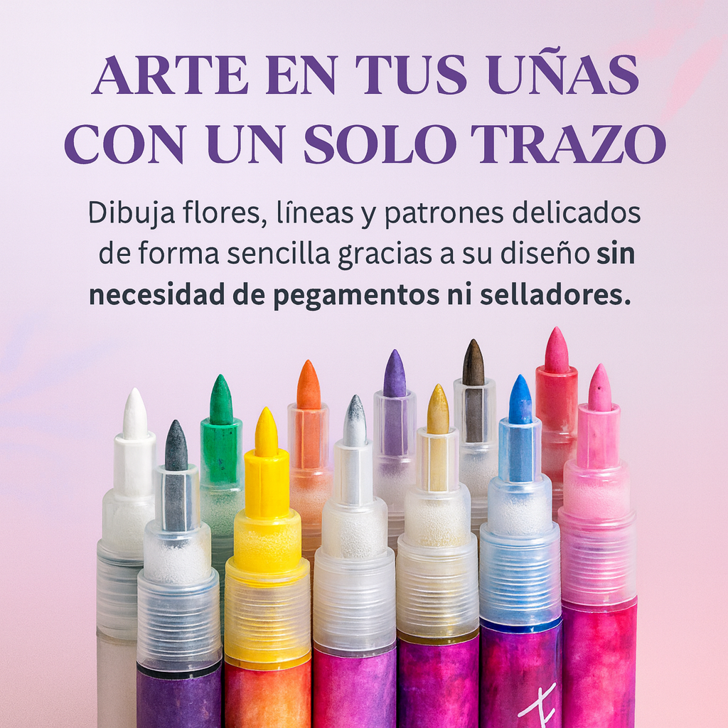 Acrylic™ - Set de 12 marcadores acrílicos para decorar uñas