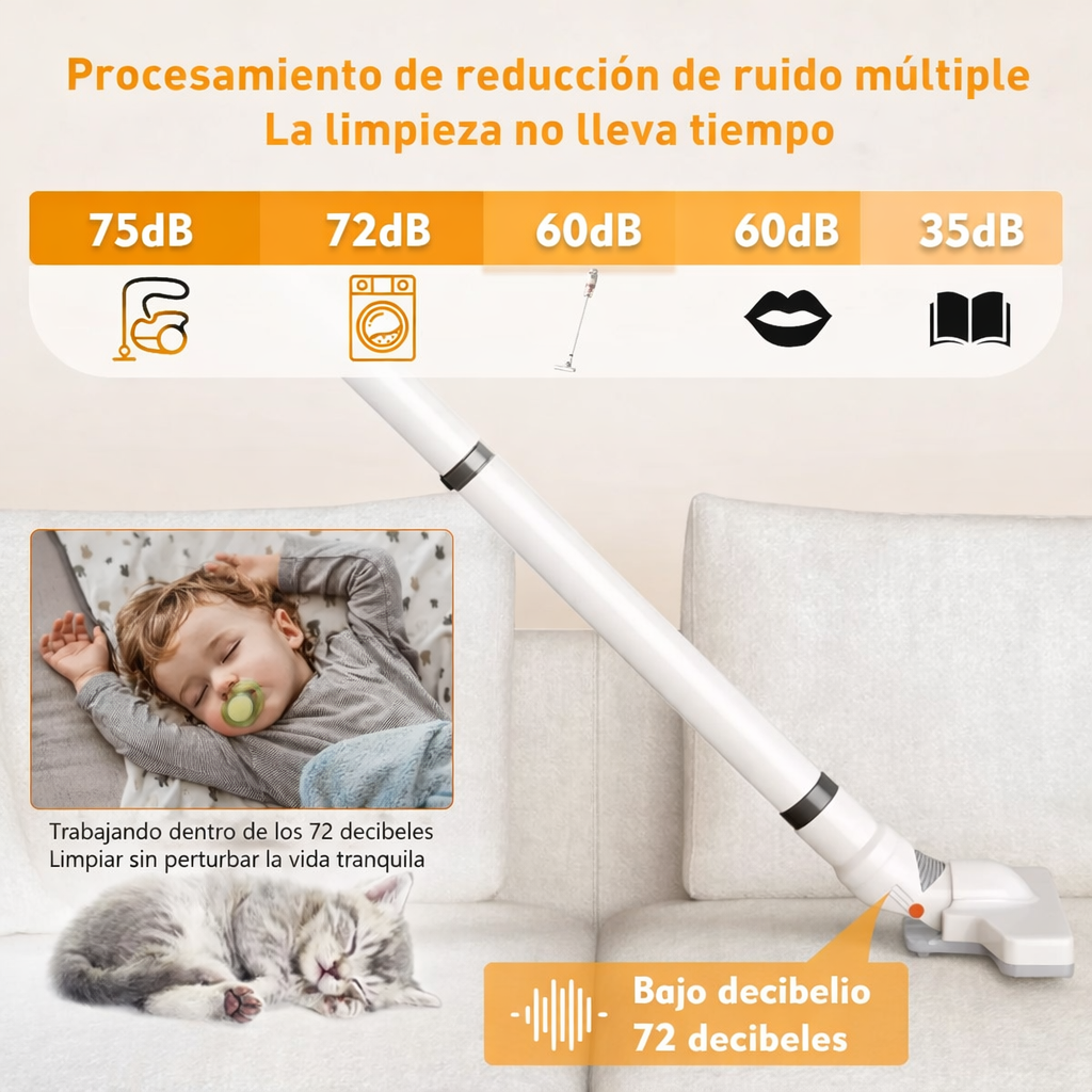 ASPIRADORA INALÁMBRICA CON CARGA USB 3 EN 1