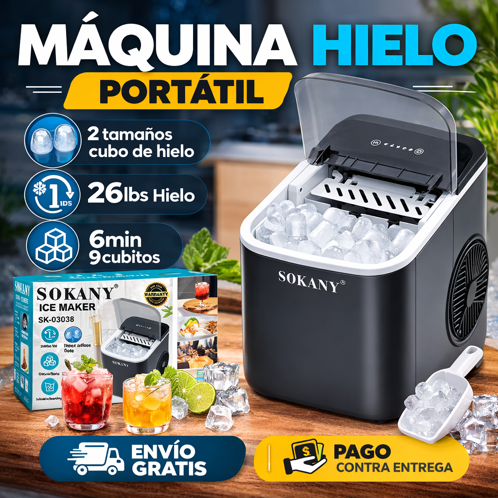 MÁQUINA HIELO PORTATIL