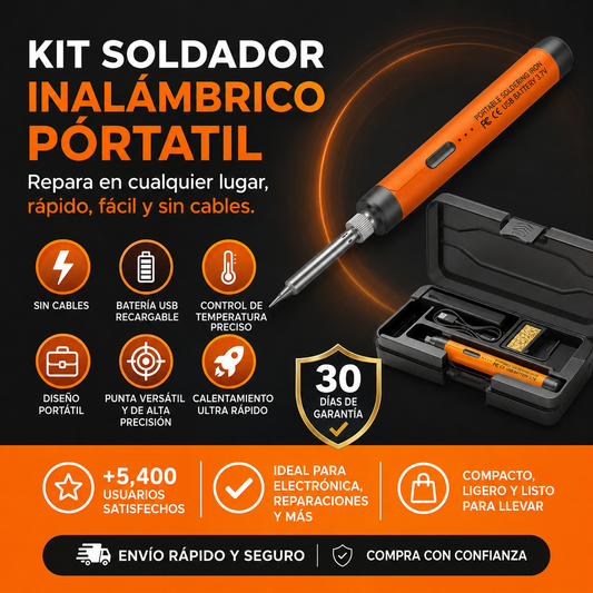 KIT SOLDADOR INALÁMBRICO RECARGABLE