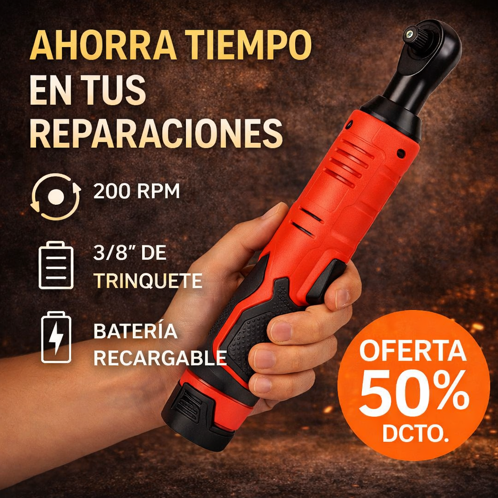 LLAVE TRINQUETE UNIVERSAL ELÉCTRICA RECARGABLE